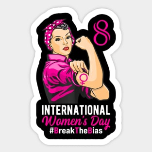 Break The Bias International Womens Day 2022 Women 8 March Sticker